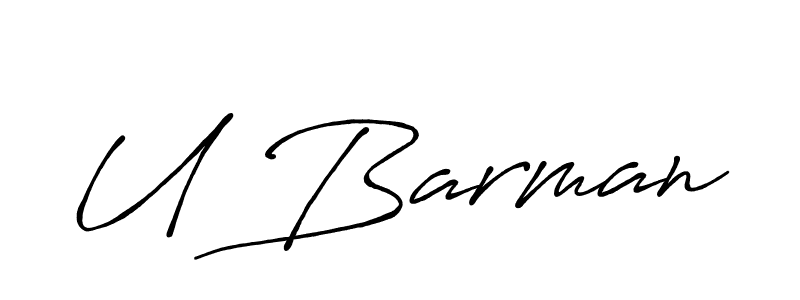 How to make U Barman signature? Antro_Vectra_Bolder is a professional autograph style. Create handwritten signature for U Barman name. U Barman signature style 7 images and pictures png