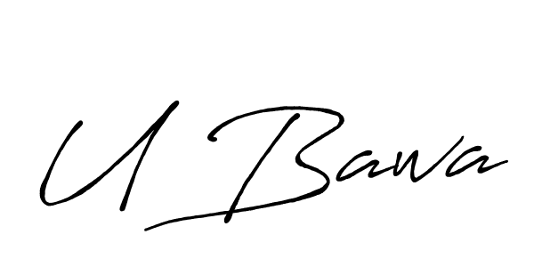 Also we have U Bawa name is the best signature style. Create professional handwritten signature collection using Antro_Vectra_Bolder autograph style. U Bawa signature style 7 images and pictures png