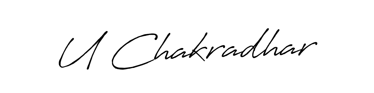 Design your own signature with our free online signature maker. With this signature software, you can create a handwritten (Antro_Vectra_Bolder) signature for name U Chakradhar. U Chakradhar signature style 7 images and pictures png