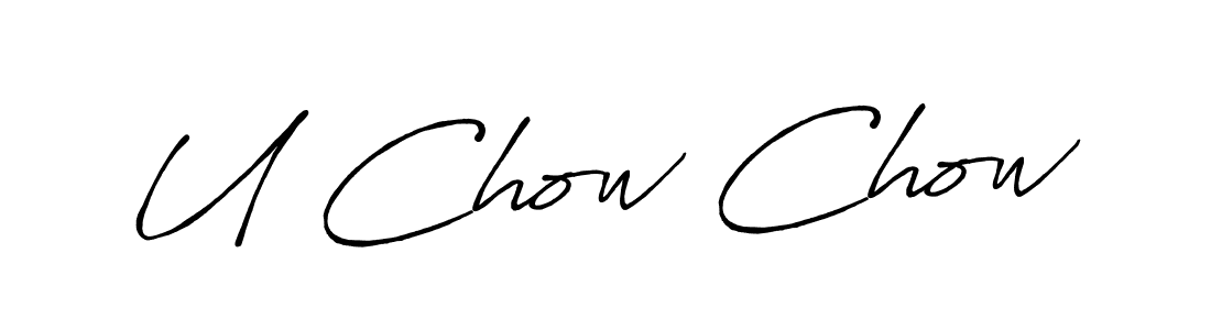 How to make U Chow Chow signature? Antro_Vectra_Bolder is a professional autograph style. Create handwritten signature for U Chow Chow name. U Chow Chow signature style 7 images and pictures png