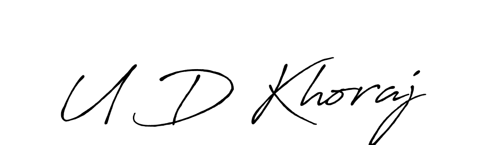 Make a beautiful signature design for name U D Khoraj. Use this online signature maker to create a handwritten signature for free. U D Khoraj signature style 7 images and pictures png