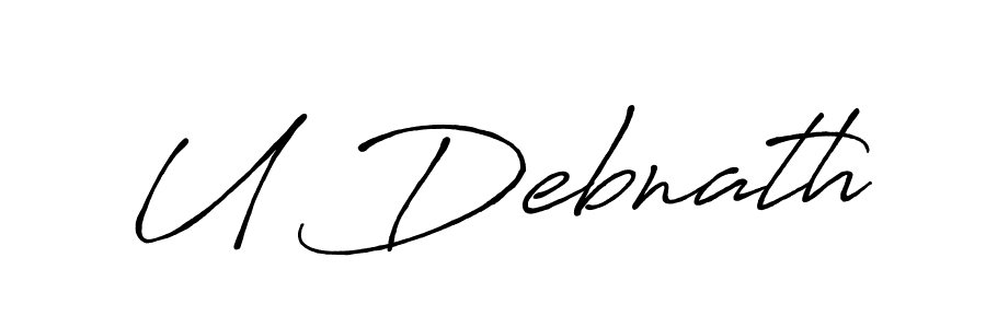 The best way (Antro_Vectra_Bolder) to make a short signature is to pick only two or three words in your name. The name U Debnath include a total of six letters. For converting this name. U Debnath signature style 7 images and pictures png