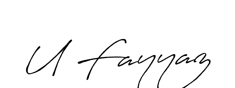 You should practise on your own different ways (Antro_Vectra_Bolder) to write your name (U Fayyaz) in signature. don't let someone else do it for you. U Fayyaz signature style 7 images and pictures png