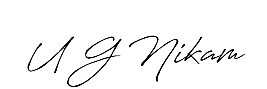 You can use this online signature creator to create a handwritten signature for the name U G Nikam. This is the best online autograph maker. U G Nikam signature style 7 images and pictures png