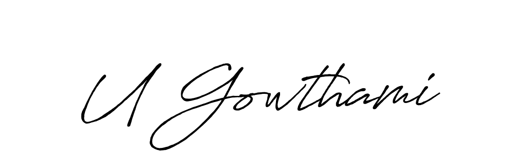 Similarly Antro_Vectra_Bolder is the best handwritten signature design. Signature creator online .You can use it as an online autograph creator for name U Gowthami. U Gowthami signature style 7 images and pictures png