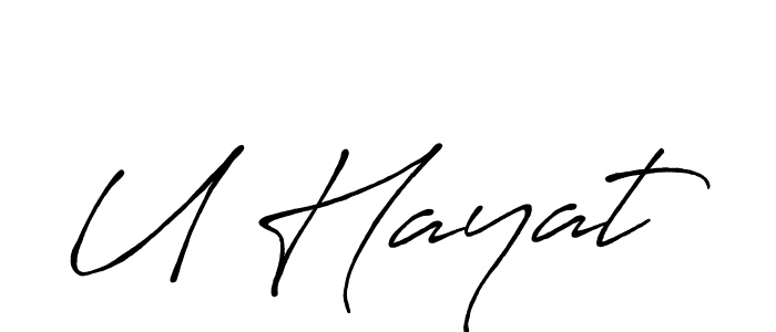 How to Draw U Hayat signature style? Antro_Vectra_Bolder is a latest design signature styles for name U Hayat. U Hayat signature style 7 images and pictures png