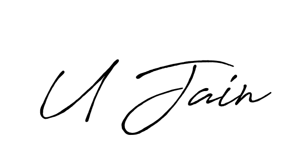 It looks lik you need a new signature style for name U Jain. Design unique handwritten (Antro_Vectra_Bolder) signature with our free signature maker in just a few clicks. U Jain signature style 7 images and pictures png