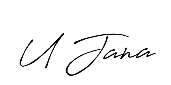 Also we have U Jana name is the best signature style. Create professional handwritten signature collection using Antro_Vectra_Bolder autograph style. U Jana signature style 7 images and pictures png