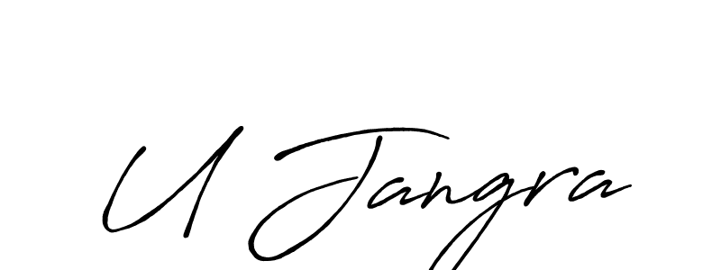 How to Draw U Jangra signature style? Antro_Vectra_Bolder is a latest design signature styles for name U Jangra. U Jangra signature style 7 images and pictures png