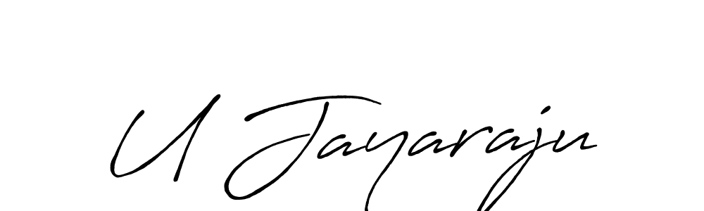 Use a signature maker to create a handwritten signature online. With this signature software, you can design (Antro_Vectra_Bolder) your own signature for name U Jayaraju. U Jayaraju signature style 7 images and pictures png