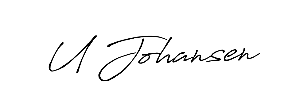 U Johansen stylish signature style. Best Handwritten Sign (Antro_Vectra_Bolder) for my name. Handwritten Signature Collection Ideas for my name U Johansen. U Johansen signature style 7 images and pictures png