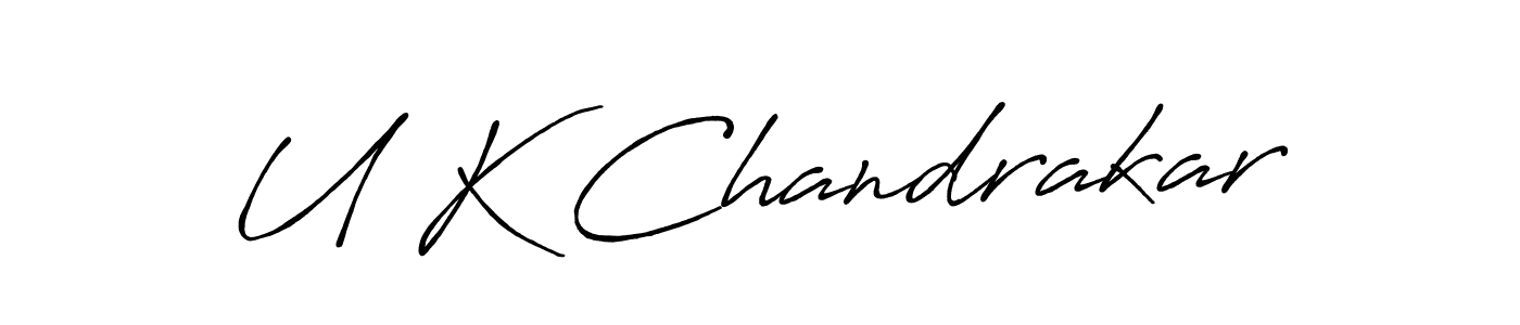 Design your own signature with our free online signature maker. With this signature software, you can create a handwritten (Antro_Vectra_Bolder) signature for name U K Chandrakar. U K Chandrakar signature style 7 images and pictures png