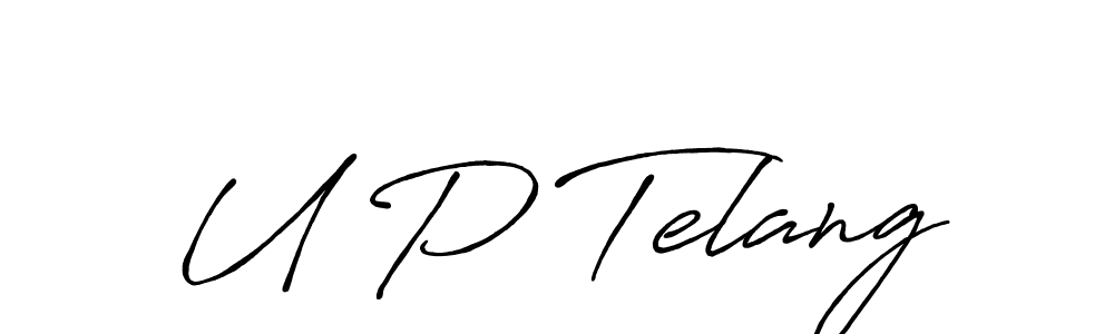 How to make U P Telang name signature. Use Antro_Vectra_Bolder style for creating short signs online. This is the latest handwritten sign. U P Telang signature style 7 images and pictures png