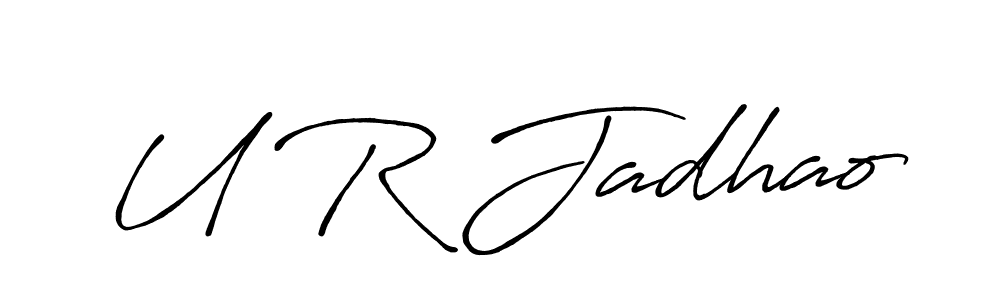 Use a signature maker to create a handwritten signature online. With this signature software, you can design (Antro_Vectra_Bolder) your own signature for name U R Jadhao. U R Jadhao signature style 7 images and pictures png