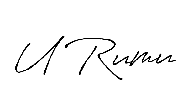 Once you've used our free online signature maker to create your best signature Antro_Vectra_Bolder style, it's time to enjoy all of the benefits that U Rumu name signing documents. U Rumu signature style 7 images and pictures png