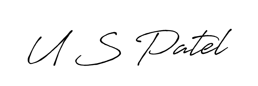 How to make U S Patel signature? Antro_Vectra_Bolder is a professional autograph style. Create handwritten signature for U S Patel name. U S Patel signature style 7 images and pictures png