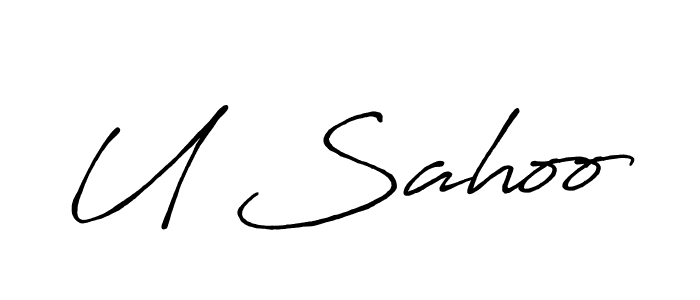 You can use this online signature creator to create a handwritten signature for the name U Sahoo. This is the best online autograph maker. U Sahoo signature style 7 images and pictures png