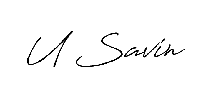 Similarly Antro_Vectra_Bolder is the best handwritten signature design. Signature creator online .You can use it as an online autograph creator for name U Savin. U Savin signature style 7 images and pictures png