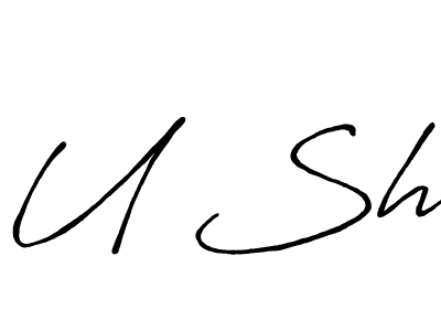 Use a signature maker to create a handwritten signature online. With this signature software, you can design (Antro_Vectra_Bolder) your own signature for name U Sh. U Sh signature style 7 images and pictures png