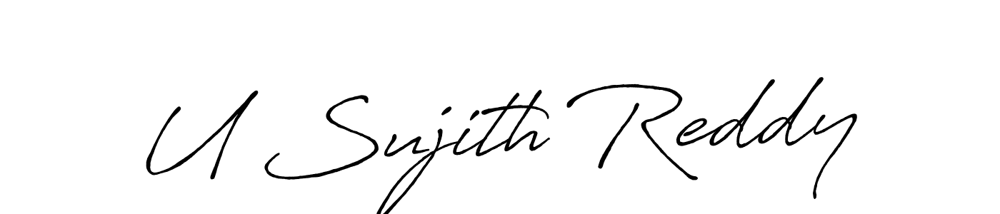 This is the best signature style for the U Sujith Reddy name. Also you like these signature font (Antro_Vectra_Bolder). Mix name signature. U Sujith Reddy signature style 7 images and pictures png