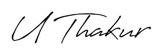 The Antro_Vectra_Bolder font gives name U Thakur a signature that looks effortless yet distinguished. Download high-res PNG instantly. U Thakur signature style 7 images and pictures png