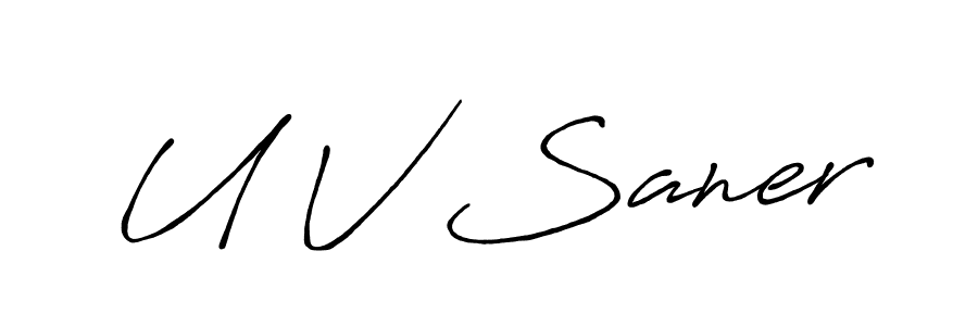 How to Draw U V Saner signature style? Antro_Vectra_Bolder is a latest design signature styles for name U V Saner. U V Saner signature style 7 images and pictures png