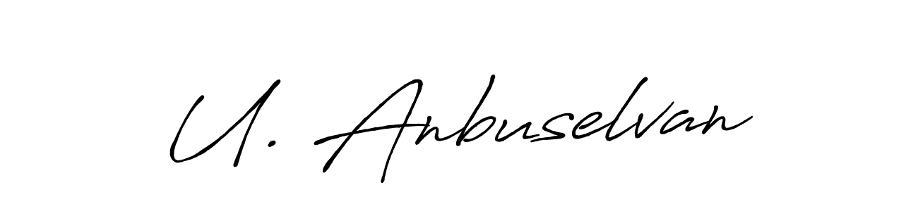 Design your own signature with our free online signature maker. With this signature software, you can create a handwritten (Antro_Vectra_Bolder) signature for name U. Anbuselvan. U. Anbuselvan signature style 7 images and pictures png