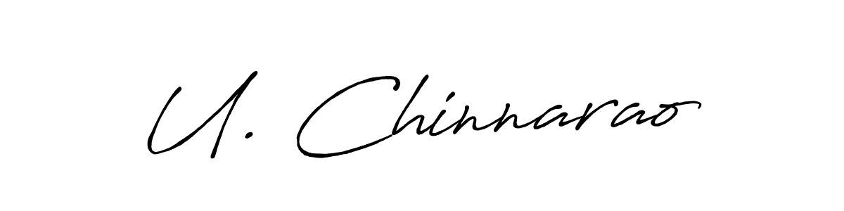 Design your own signature with our free online signature maker. With this signature software, you can create a handwritten (Antro_Vectra_Bolder) signature for name U. Chinnarao. U. Chinnarao signature style 7 images and pictures png