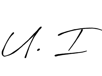How to Draw U. I signature style? Antro_Vectra_Bolder is a latest design signature styles for name U. I. U. I signature style 7 images and pictures png