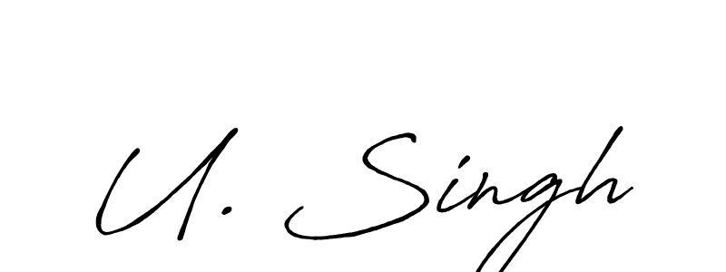 Make a beautiful signature design for name U. Singh. Use this online signature maker to create a handwritten signature for free. U. Singh signature style 7 images and pictures png