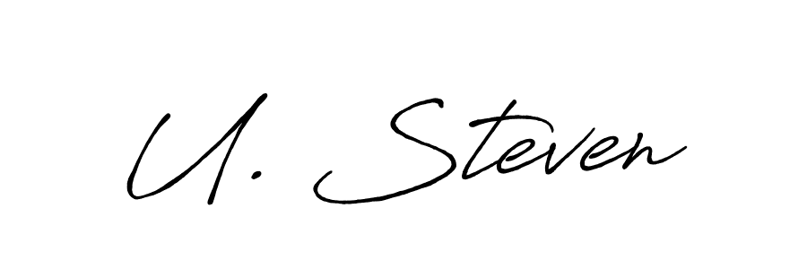 It looks lik you need a new signature style for name U. Steven. Design unique handwritten (Antro_Vectra_Bolder) signature with our free signature maker in just a few clicks. U. Steven signature style 7 images and pictures png