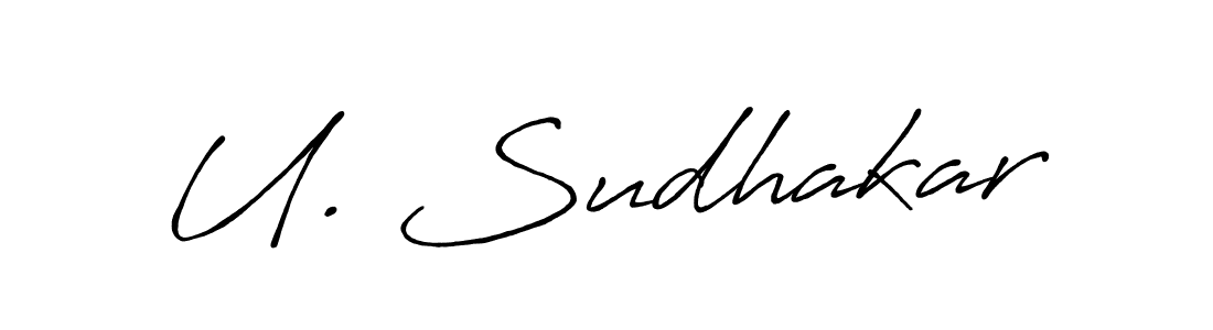 if you are searching for the best signature style for your name U. Sudhakar. so please give up your signature search. here we have designed multiple signature styles  using Antro_Vectra_Bolder. U. Sudhakar signature style 7 images and pictures png