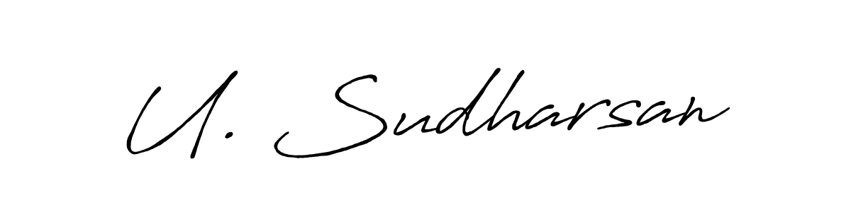 Use a signature maker to create a handwritten signature online. With this signature software, you can design (Antro_Vectra_Bolder) your own signature for name U. Sudharsan. U. Sudharsan signature style 7 images and pictures png