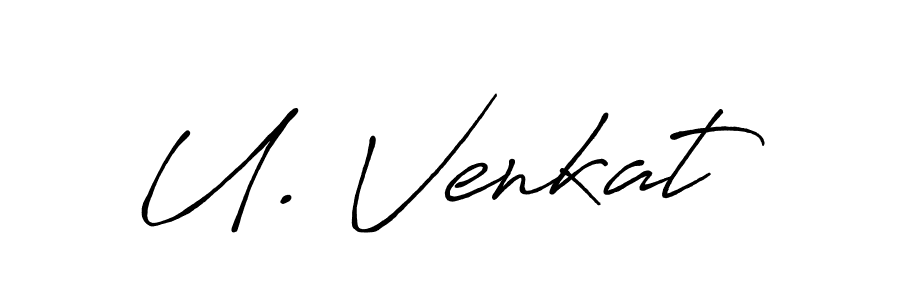 Similarly Antro_Vectra_Bolder is the best handwritten signature design. Signature creator online .You can use it as an online autograph creator for name U. Venkat. U. Venkat signature style 7 images and pictures png