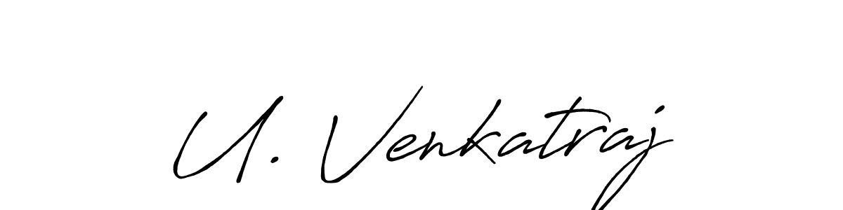 Use a signature maker to create a handwritten signature online. With this signature software, you can design (Antro_Vectra_Bolder) your own signature for name U. Venkatraj. U. Venkatraj signature style 7 images and pictures png