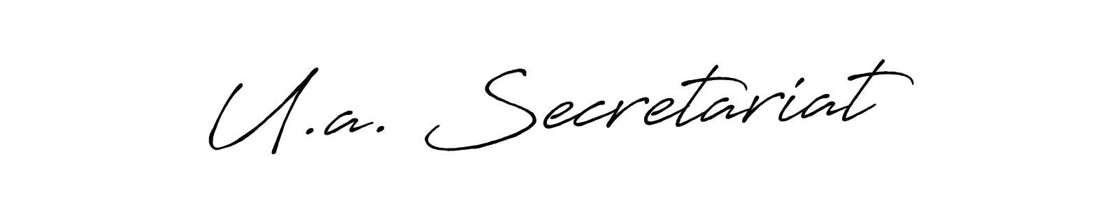 You can use this online signature creator to create a handwritten signature for the name U.a. Secretariat. This is the best online autograph maker. U.a. Secretariat signature style 7 images and pictures png