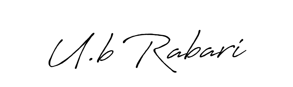 Use a signature maker to create a handwritten signature online. With this signature software, you can design (Antro_Vectra_Bolder) your own signature for name U.b Rabari. U.b Rabari signature style 7 images and pictures png