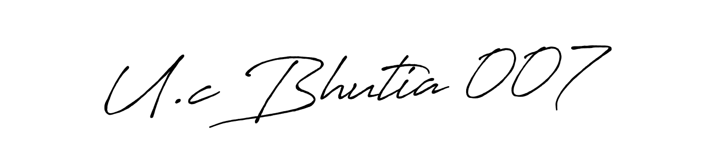 How to make U.c Bhutia 007 signature? Antro_Vectra_Bolder is a professional autograph style. Create handwritten signature for U.c Bhutia 007 name. U.c Bhutia 007 signature style 7 images and pictures png