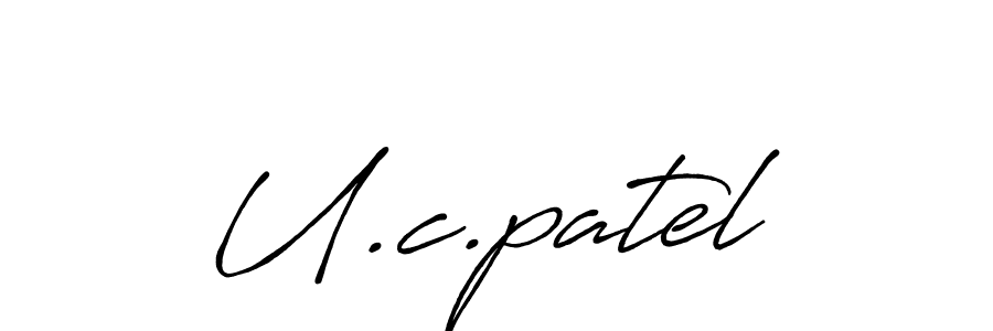 Design your own signature with our free online signature maker. With this signature software, you can create a handwritten (Antro_Vectra_Bolder) signature for name U.c.patel. U.c.patel signature style 7 images and pictures png