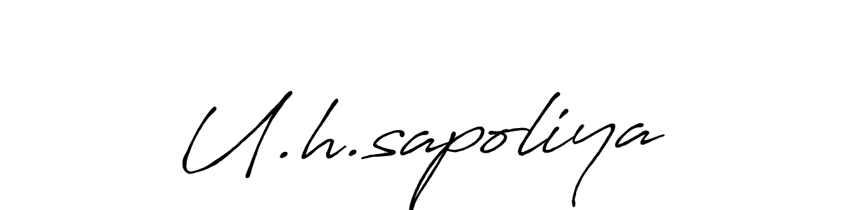 Similarly Antro_Vectra_Bolder is the best handwritten signature design. Signature creator online .You can use it as an online autograph creator for name U.h.sapoliya. U.h.sapoliya signature style 7 images and pictures png