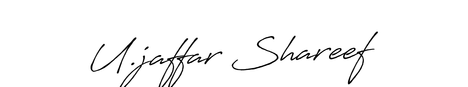 Also we have U.jaffar Shareef name is the best signature style. Create professional handwritten signature collection using Antro_Vectra_Bolder autograph style. U.jaffar Shareef signature style 7 images and pictures png