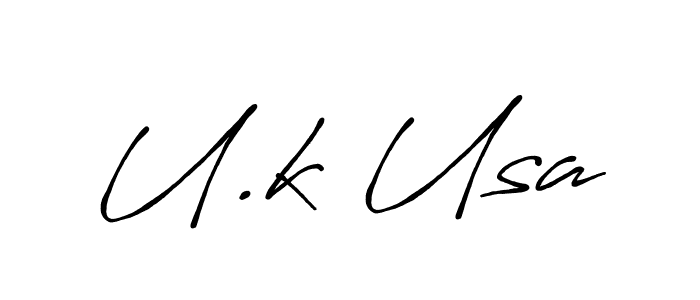 How to make U.k Usa signature? Antro_Vectra_Bolder is a professional autograph style. Create handwritten signature for U.k Usa name. U.k Usa signature style 7 images and pictures png