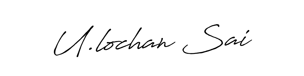 if you are searching for the best signature style for your name U.lochan Sai. so please give up your signature search. here we have designed multiple signature styles  using Antro_Vectra_Bolder. U.lochan Sai signature style 7 images and pictures png