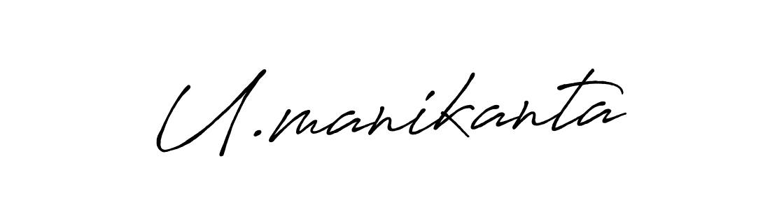 Make a beautiful signature design for name U.manikanta. With this signature (Antro_Vectra_Bolder) style, you can create a handwritten signature for free. U.manikanta signature style 7 images and pictures png