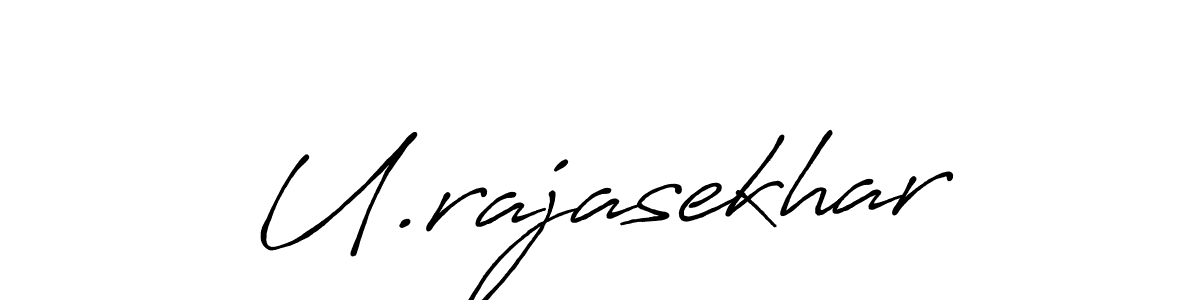 Use a signature maker to create a handwritten signature online. With this signature software, you can design (Antro_Vectra_Bolder) your own signature for name U.rajasekhar. U.rajasekhar signature style 7 images and pictures png