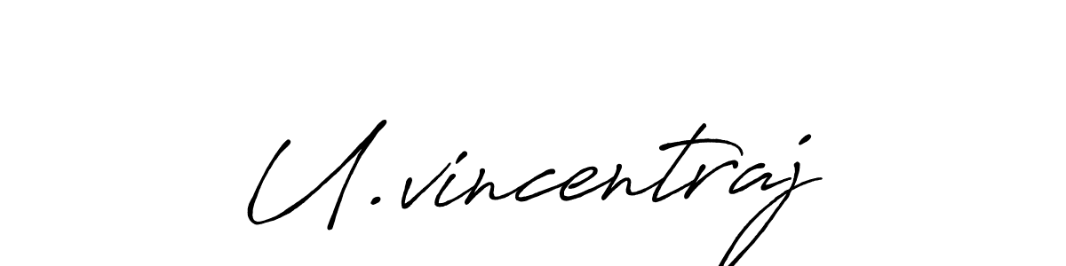 Similarly Antro_Vectra_Bolder is the best handwritten signature design. Signature creator online .You can use it as an online autograph creator for name U.vincentraj. U.vincentraj signature style 7 images and pictures png