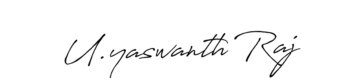 Also we have U.yaswanth Raj name is the best signature style. Create professional handwritten signature collection using Antro_Vectra_Bolder autograph style. U.yaswanth Raj signature style 7 images and pictures png