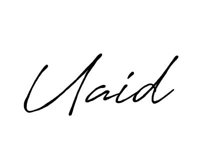 Make a beautiful signature design for name Uaid. With this signature (Antro_Vectra_Bolder) style, you can create a handwritten signature for free. Uaid signature style 7 images and pictures png