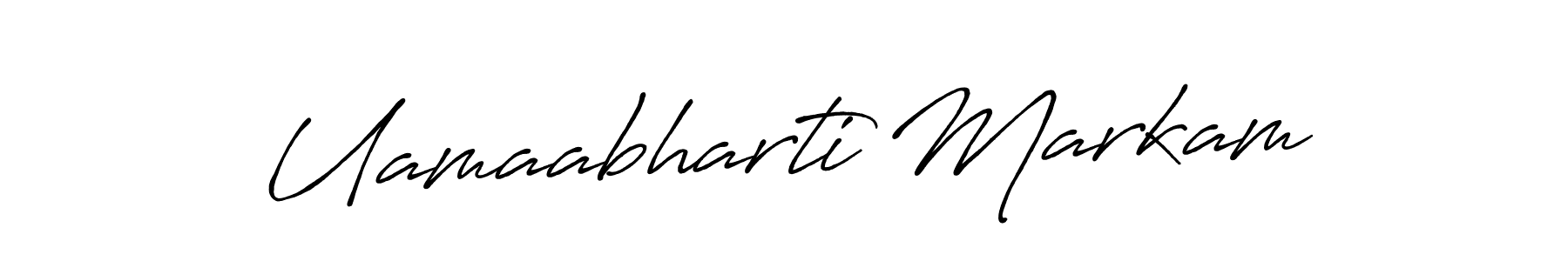 Uamaabharti Markam stylish signature style. Best Handwritten Sign (Antro_Vectra_Bolder) for my name. Handwritten Signature Collection Ideas for my name Uamaabharti Markam. Uamaabharti Markam signature style 7 images and pictures png