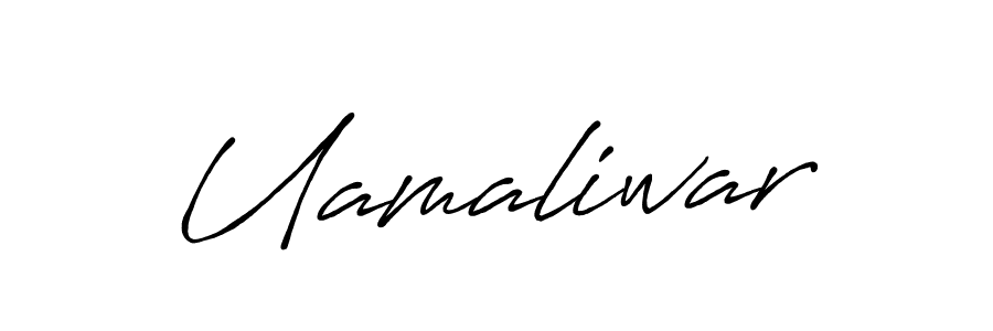 The best way (Antro_Vectra_Bolder) to make a short signature is to pick only two or three words in your name. The name Uamaliwar include a total of six letters. For converting this name. Uamaliwar signature style 7 images and pictures png